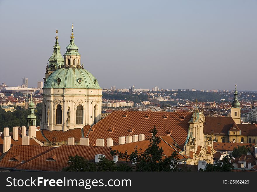 View of one of the most important church in prague. View of one of the most important church in prague