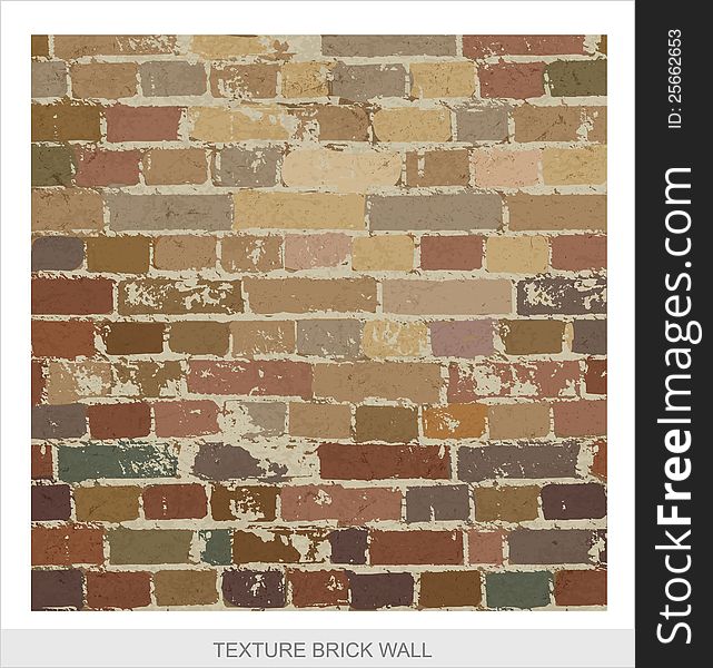 Brick wall texture grange splash style isolated. Brick wall texture grange splash style isolated