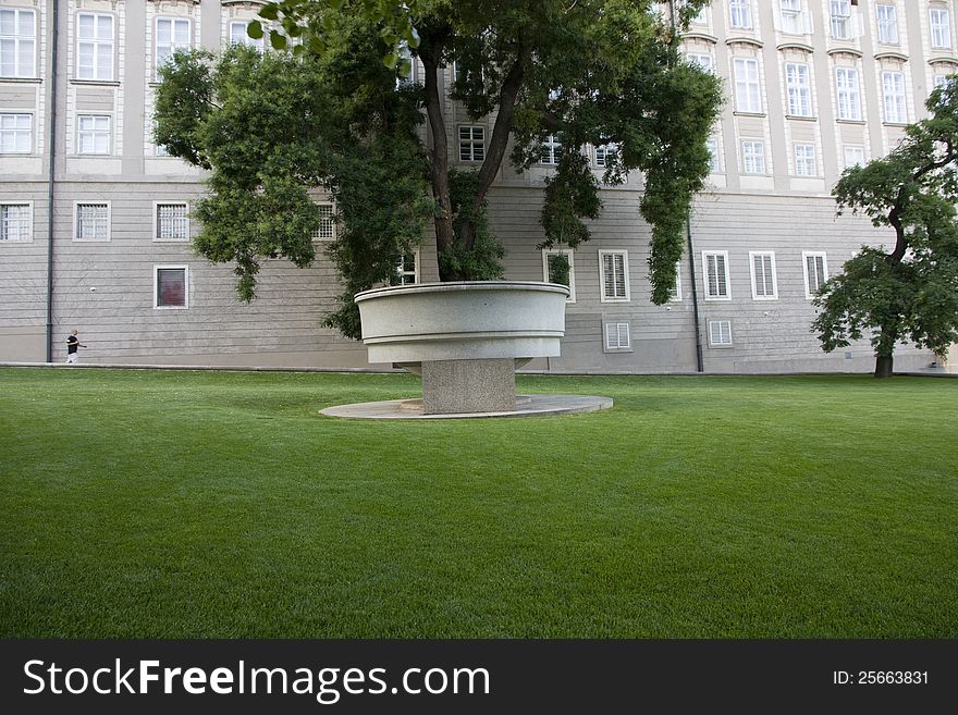 Garden of prague castle, monument in prague gardens. Garden of prague castle, monument in prague gardens