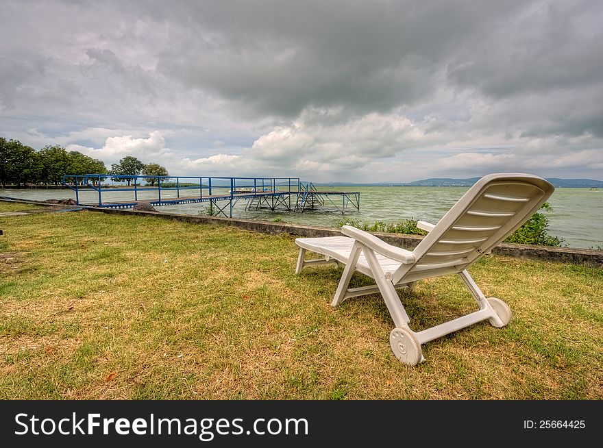 Cloudy day at the lake Balaton. Cloudy day at the lake Balaton