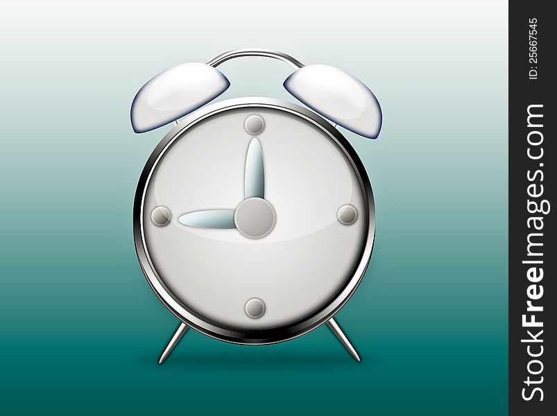 Alarm clock time blue background