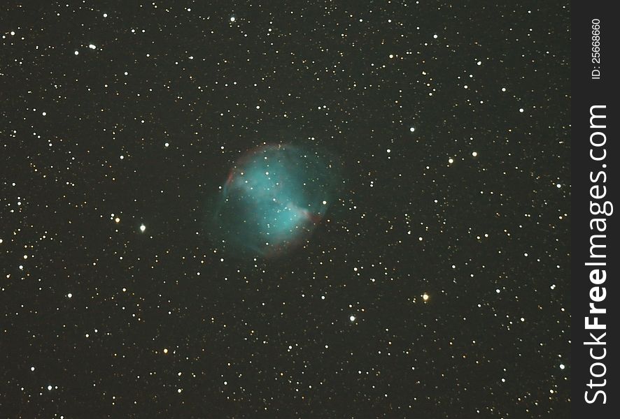 The Dumbbell Nebula (M27) is the remnant of an ancient exploded star.