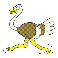 Cartoon Ostrich Stock Image