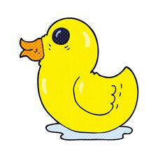 Cartoon Rubber Duck Royalty Free Stock Image