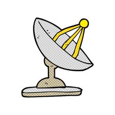 Cartoon Satellite Dish Royalty Free Stock Photo