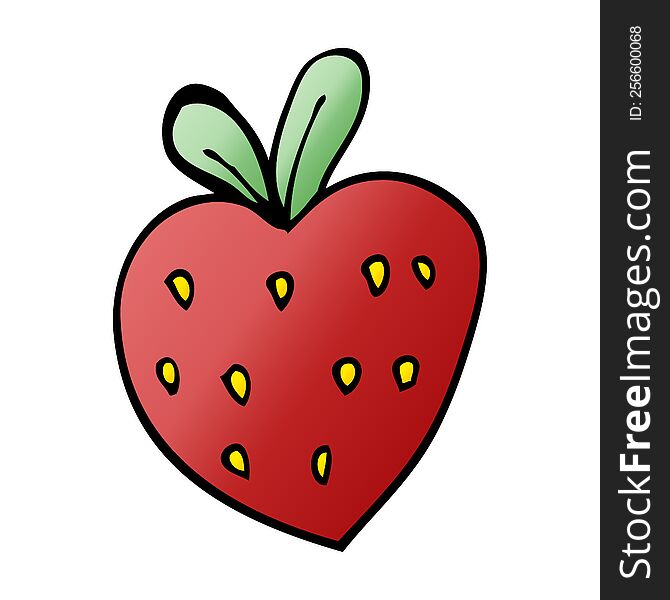 cartoon doodle strawberry fr