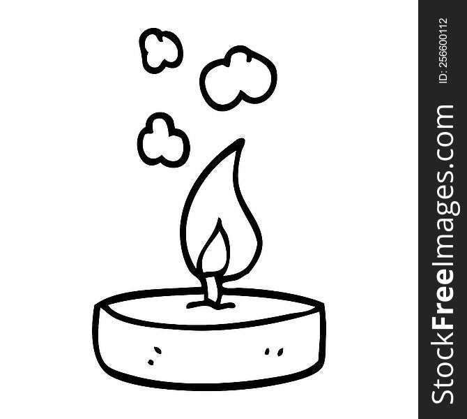 Line Drawing Cartoon Scented Candle