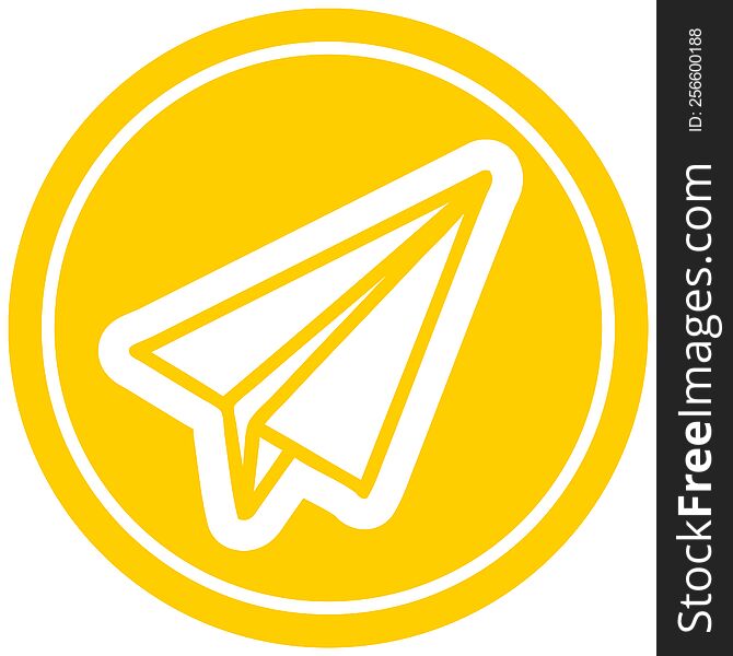 Paper Plane Circular Icon