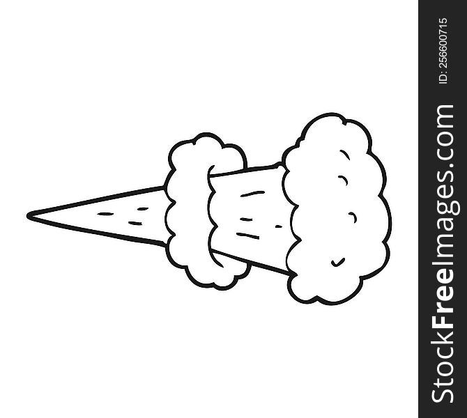 Black And White Cartoon Smoke Explosion