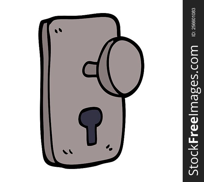 Cartoon Doodle Door Handle