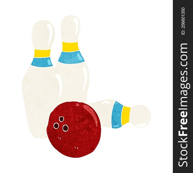 Ten Pin Bowling Cartoon