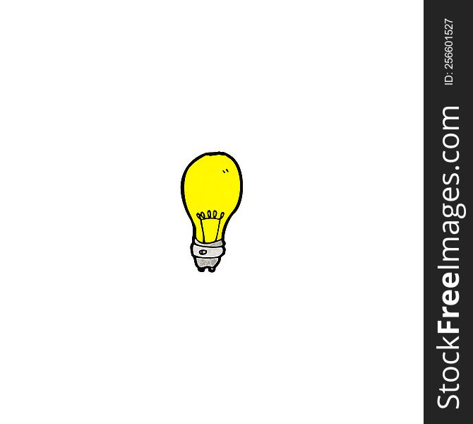 cartoon electric light bulb