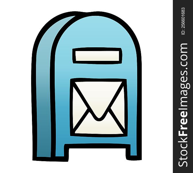Gradient Shaded Cartoon Mail Box