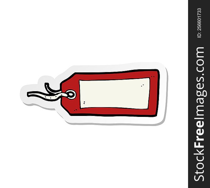 sticker of a cartoon luggage tag