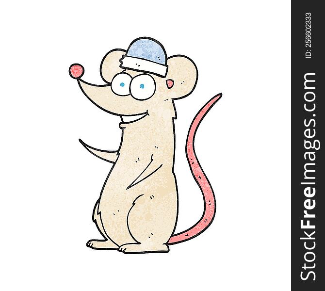 Textured Cartoon Happy Mouse