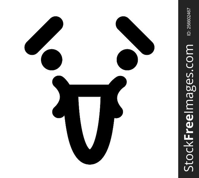 happy laughing face icon