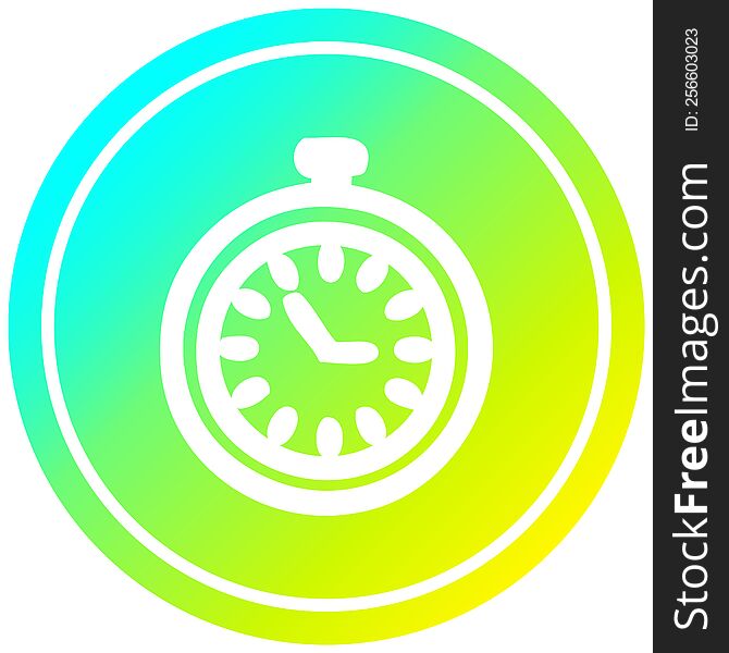 stop watch circular icon with cool gradient finish. stop watch circular icon with cool gradient finish
