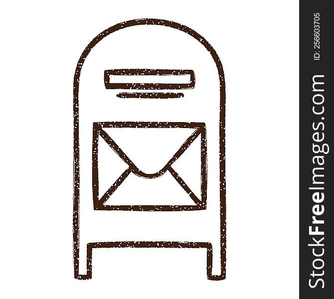 Mail Box Charcoal Drawing
