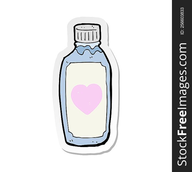 sticker of a cartoon love potion