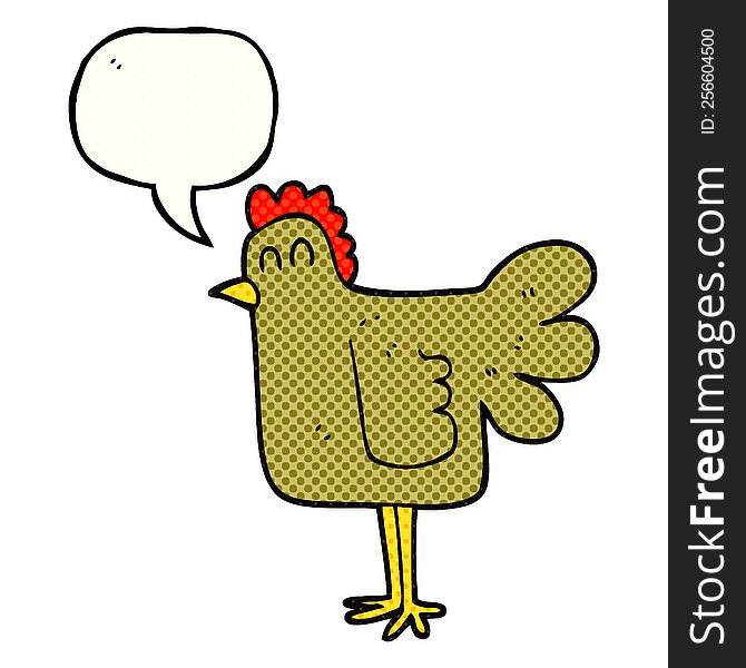 comic book speech bubble cartoon chicken