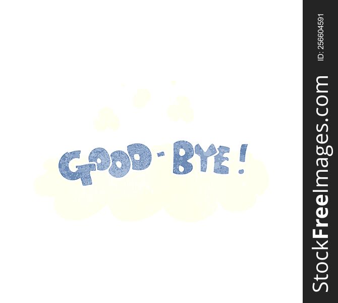 Retro Cartoon Good-bye Symbol