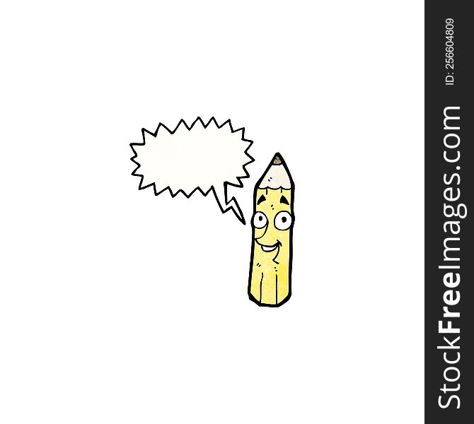 Pencil Cartoon Character