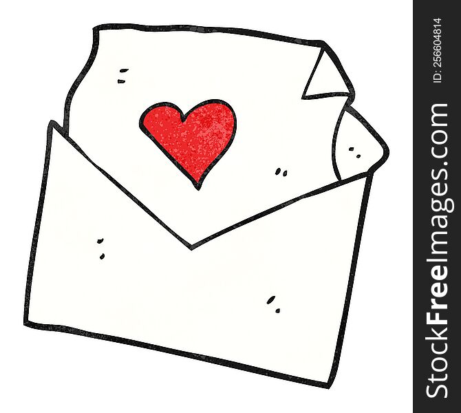 textured cartoon love letter