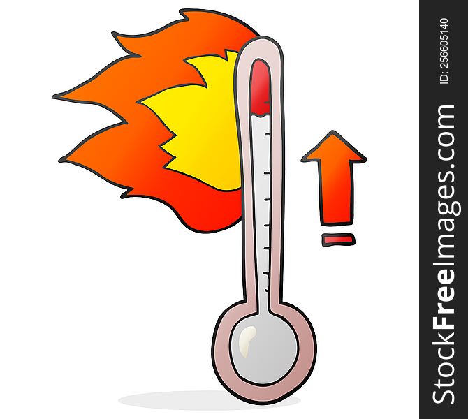 cartoon rising temperature