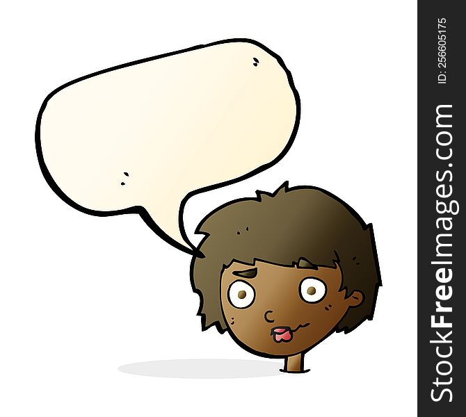 cartoon confused woman with speech bubble