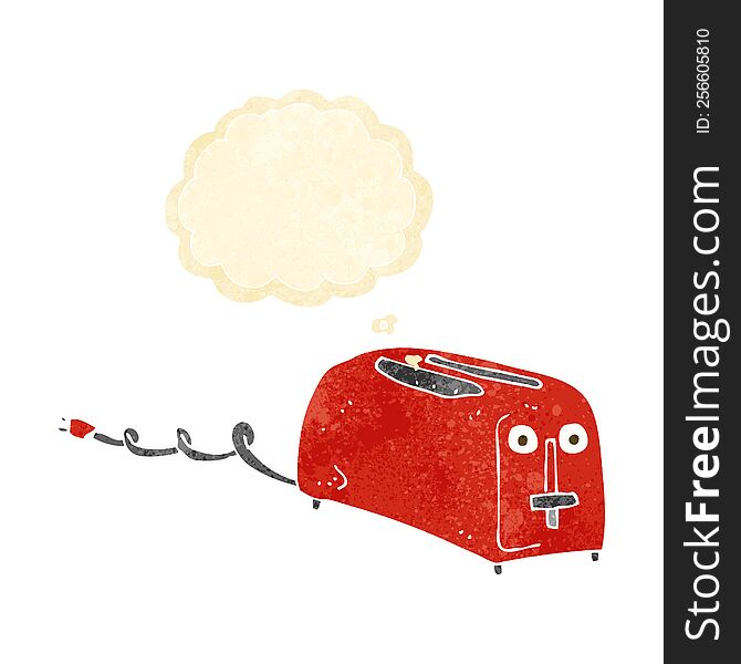 Cartoon Toaster With Thought Bubble