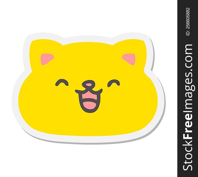 Cute Little Cat Face Sticker