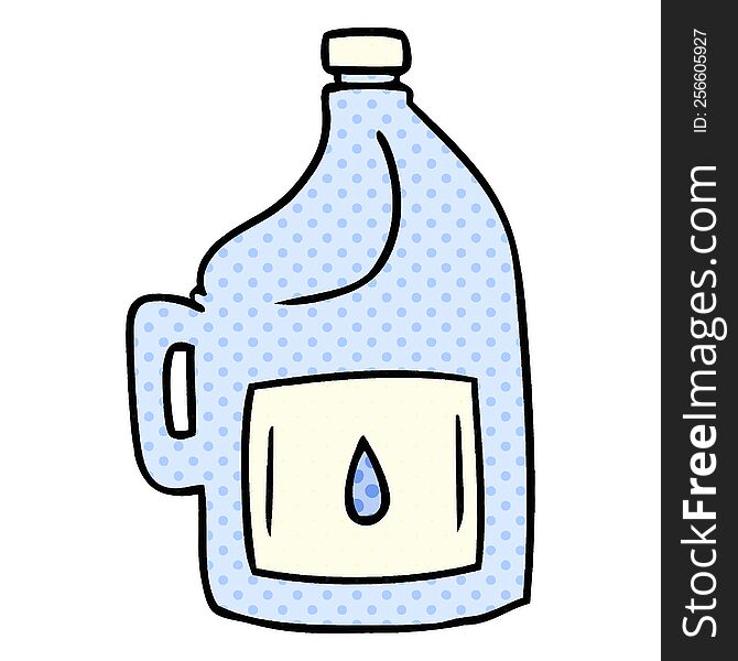 hand drawn cartoon doodle of a large drinking bottle