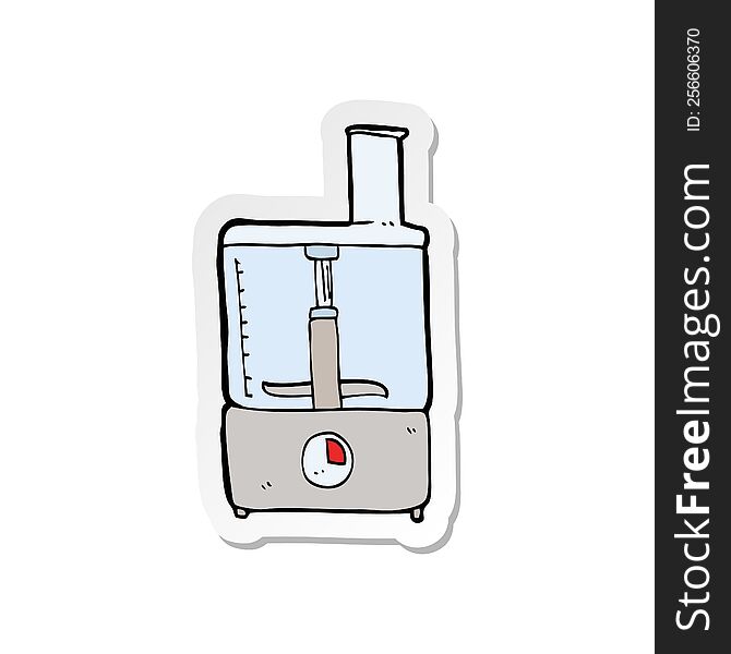 sticker of a cartoon mixer