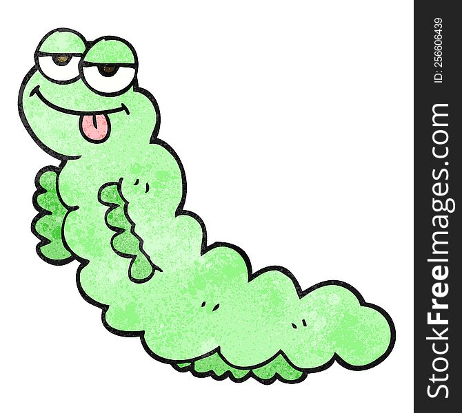 freehand drawn texture cartoon caterpillar