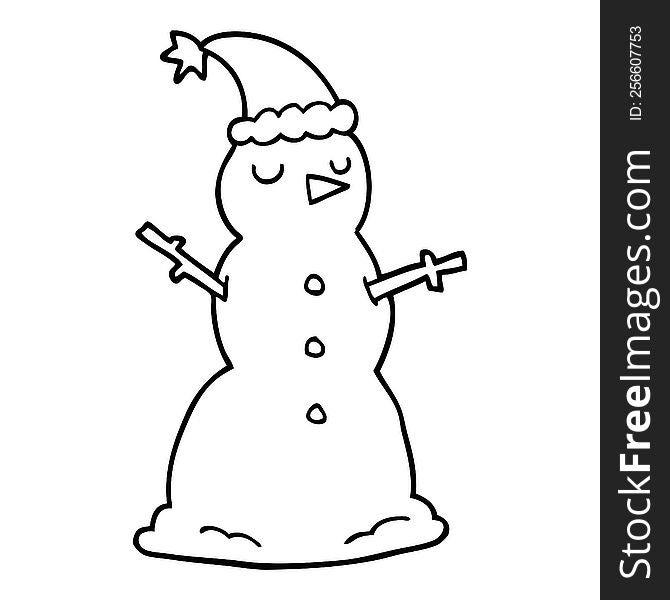 cartoon snowman