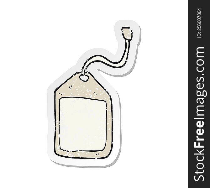 Retro Distressed Sticker Of A Cartoon Luggage Tag