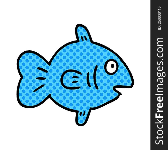 cartoon doodle of a marine fish