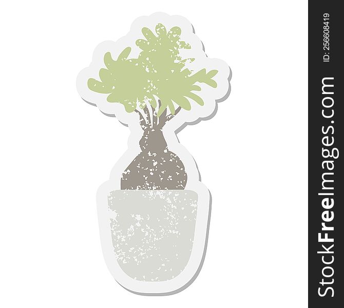 bonsai tree grunge sticker