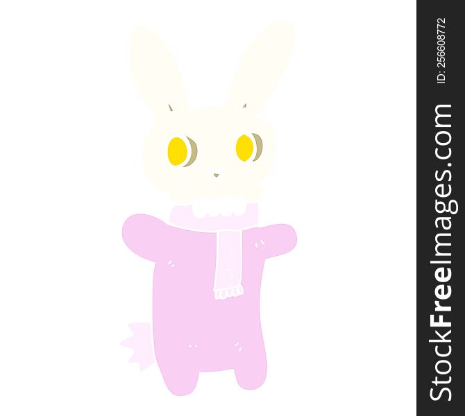 flat color illustration of spooky skull rabbit. flat color illustration of spooky skull rabbit