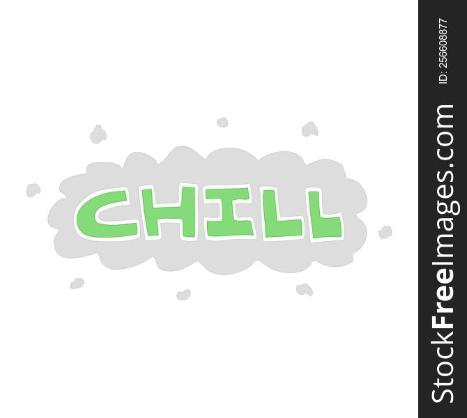 cartoon doodle chill sign