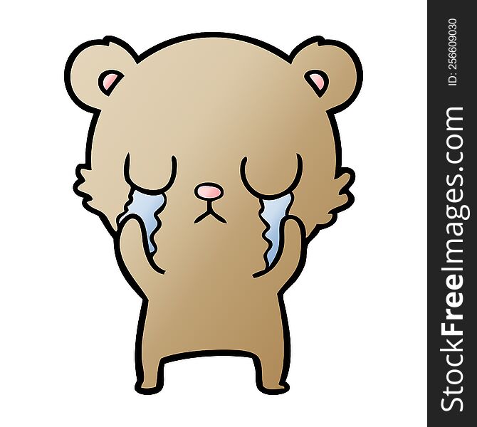 crying cartoon bear. crying cartoon bear