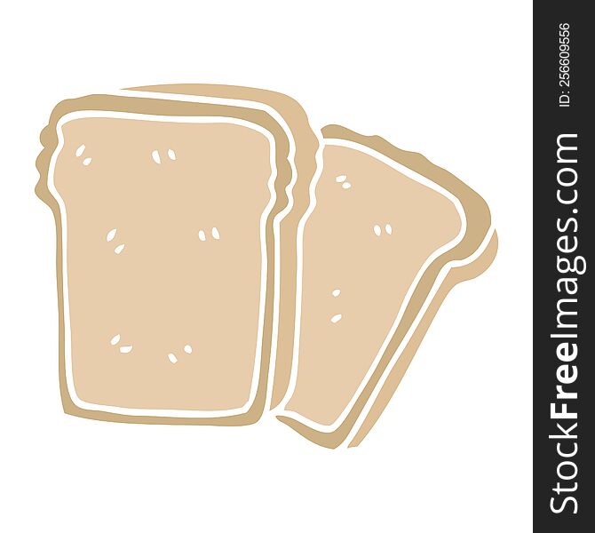 Cartoon Doodle Slices Of Bread