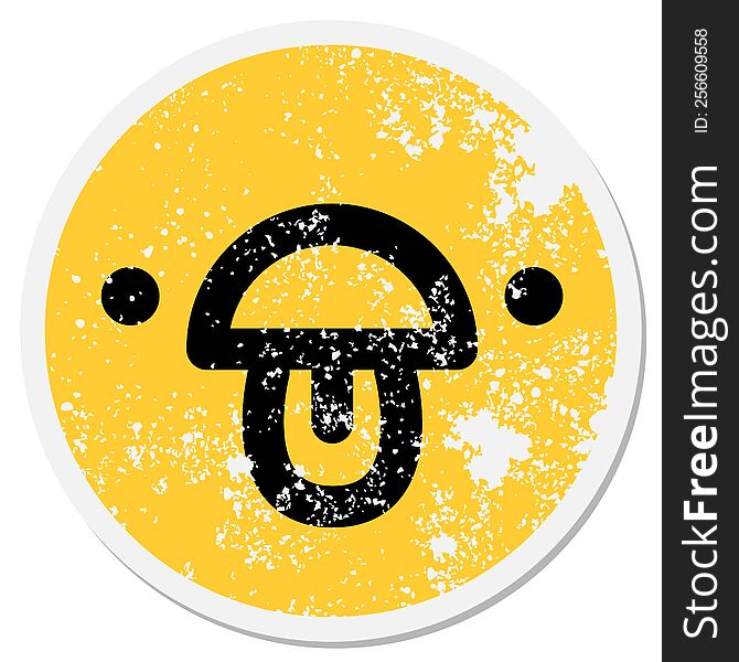 Disgusted Face Circular Sticker