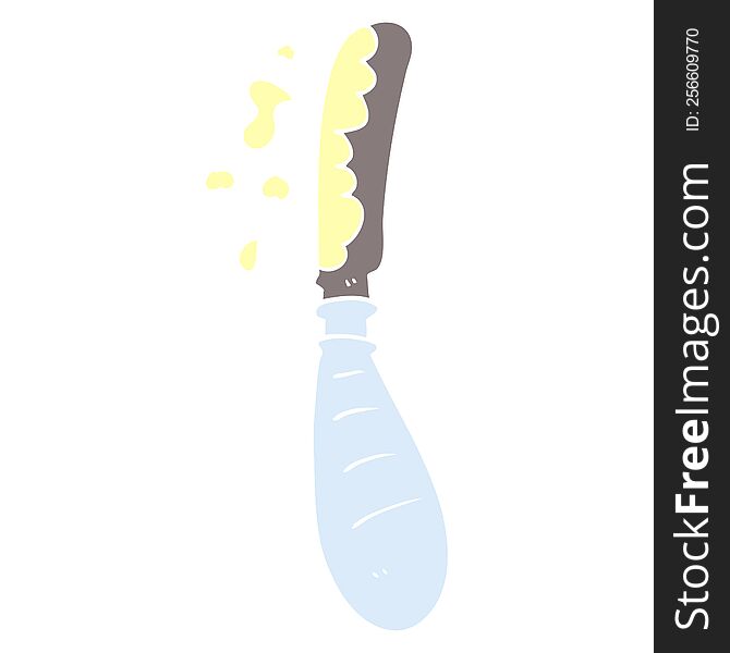cartoon doodle butter knife
