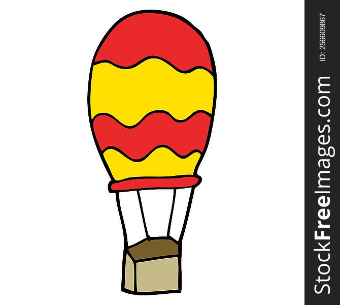 Cartoon Doodle Of A Hot Air Balloon