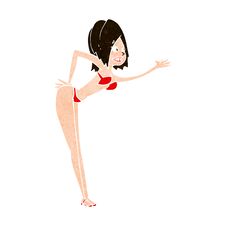 Free Cartoon Woman In Bikini Royalty Free Stock Images - 256610009