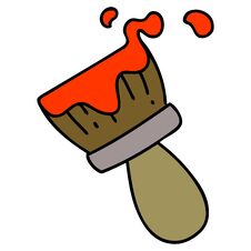 Free Paint Brush With Paint Stock Image - 256610411