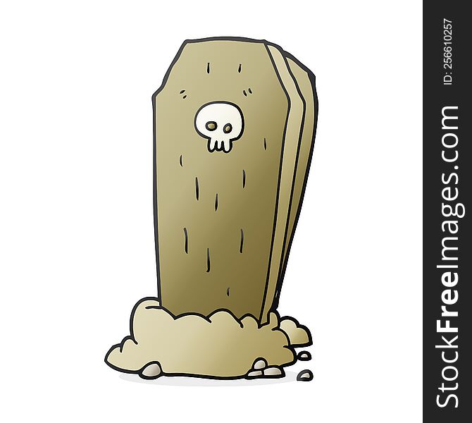 Cartoon Spooky Coffin