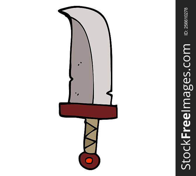 Cartoon Doodle Dagger