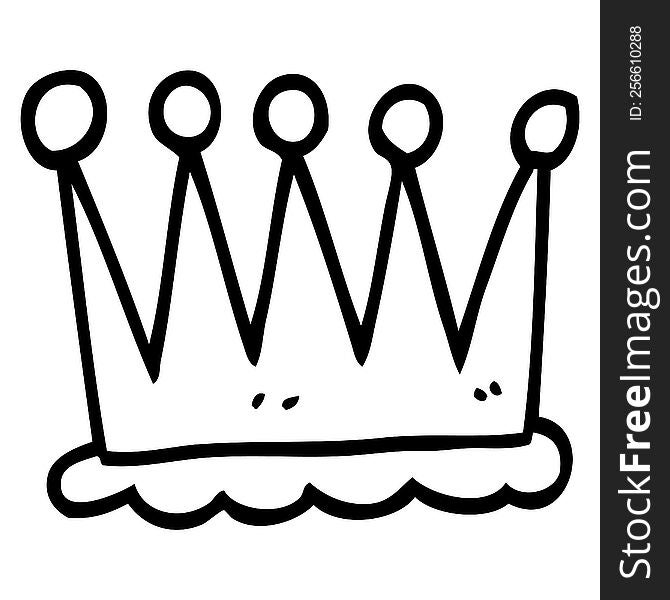 simple line drawing cartoon crown